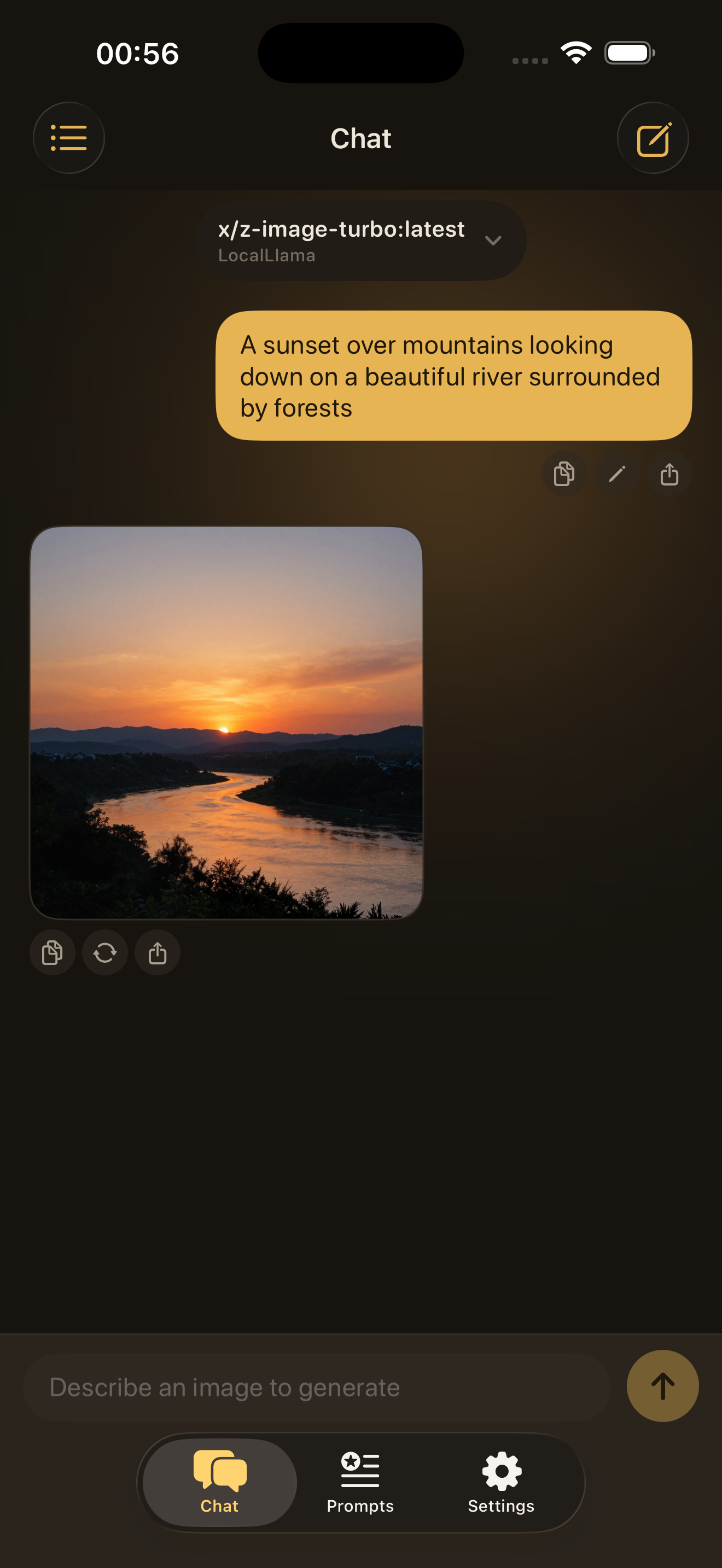 Image generation dark mode