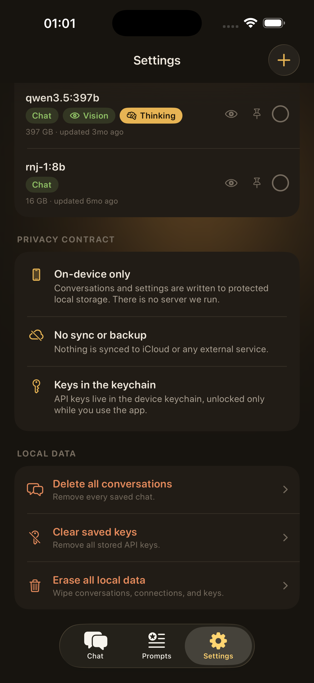 Privacy settings