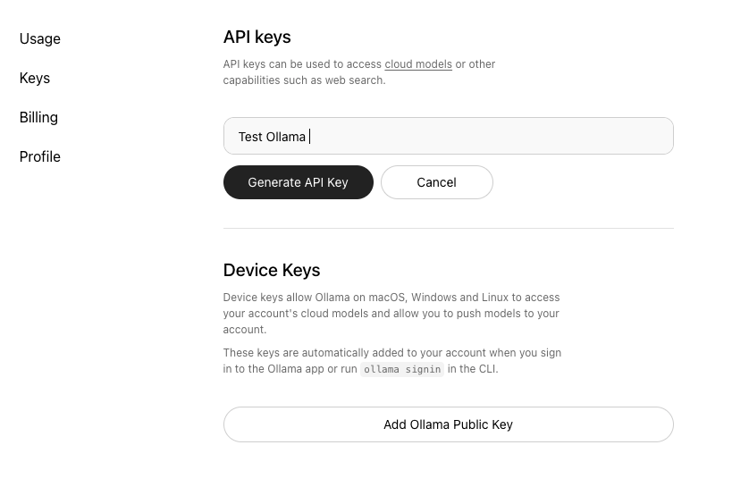 Generate your API key