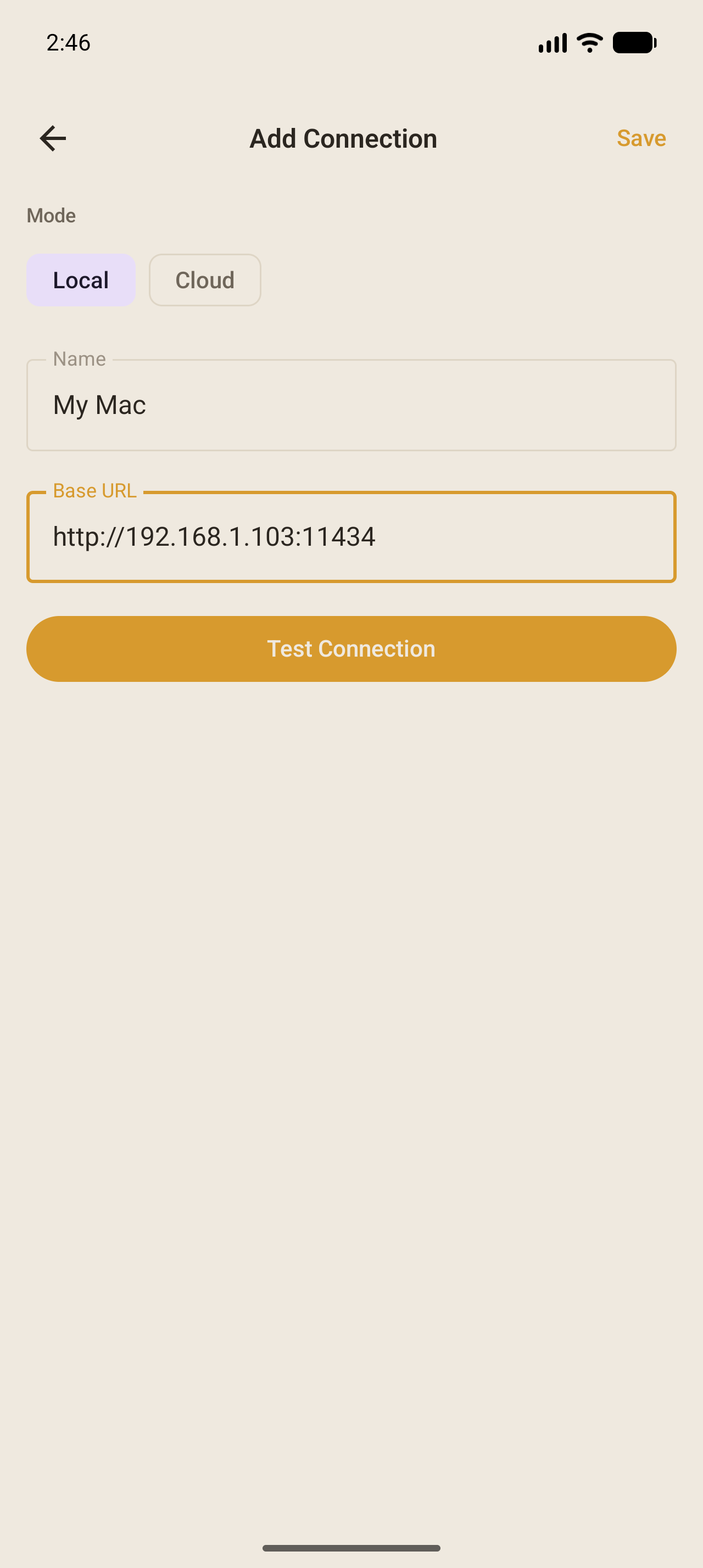 Ollama Mobile on Android: Connect to your server